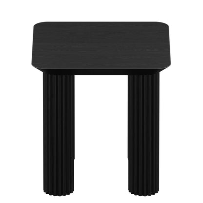 Sangra Black Mango Wood Side Table – Modern Accent for Living Spaces