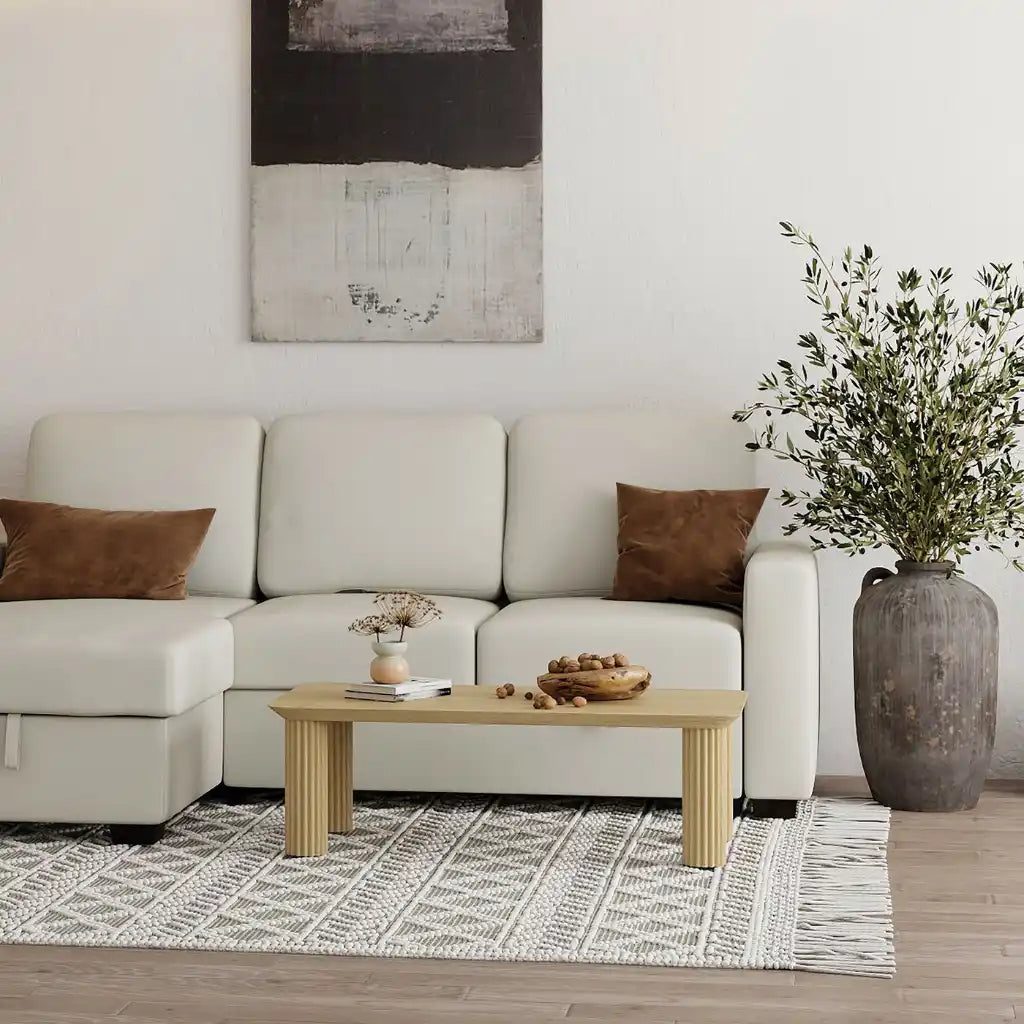 Sangra Solid Wood Coffee Table – Natural Mango Wood