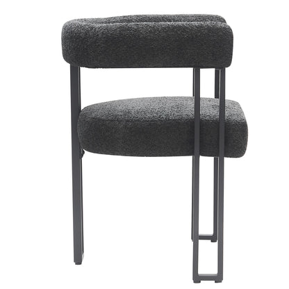 Scarlet Boucle Dining Chairs – Contemporary Side Chairs - Set of 2