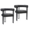 Scarlet Boucle Dining Chairs – Contemporary Side Chairs - Set of 2