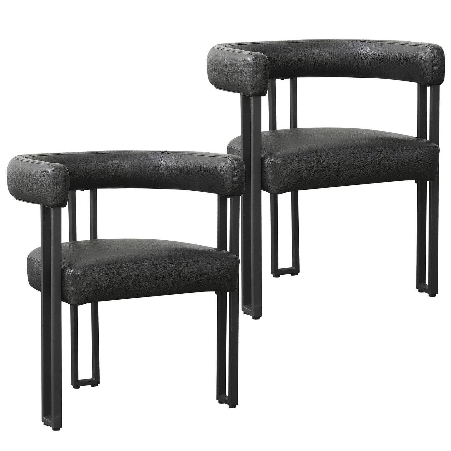 Scarlet Boucle Dining Chairs – Contemporary Side Chairs - Set of 2
