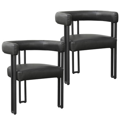 Scarlet Boucle Dining Chairs – Contemporary Side Chairs - Set of 2