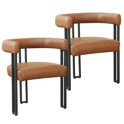 Scarlet Boucle Dining Chairs – Contemporary Side Chairs - Set of 2