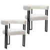 Scarlet Boucle Dining Chairs – Contemporary Side Chairs - Set of 2