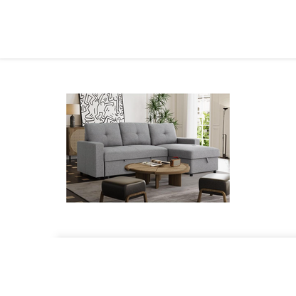 Mobilier modulaire convertible Mason en tissu (Sectionnel-lit réversible Mason - Canvas Smoke - PR-MASON.SMOKE)