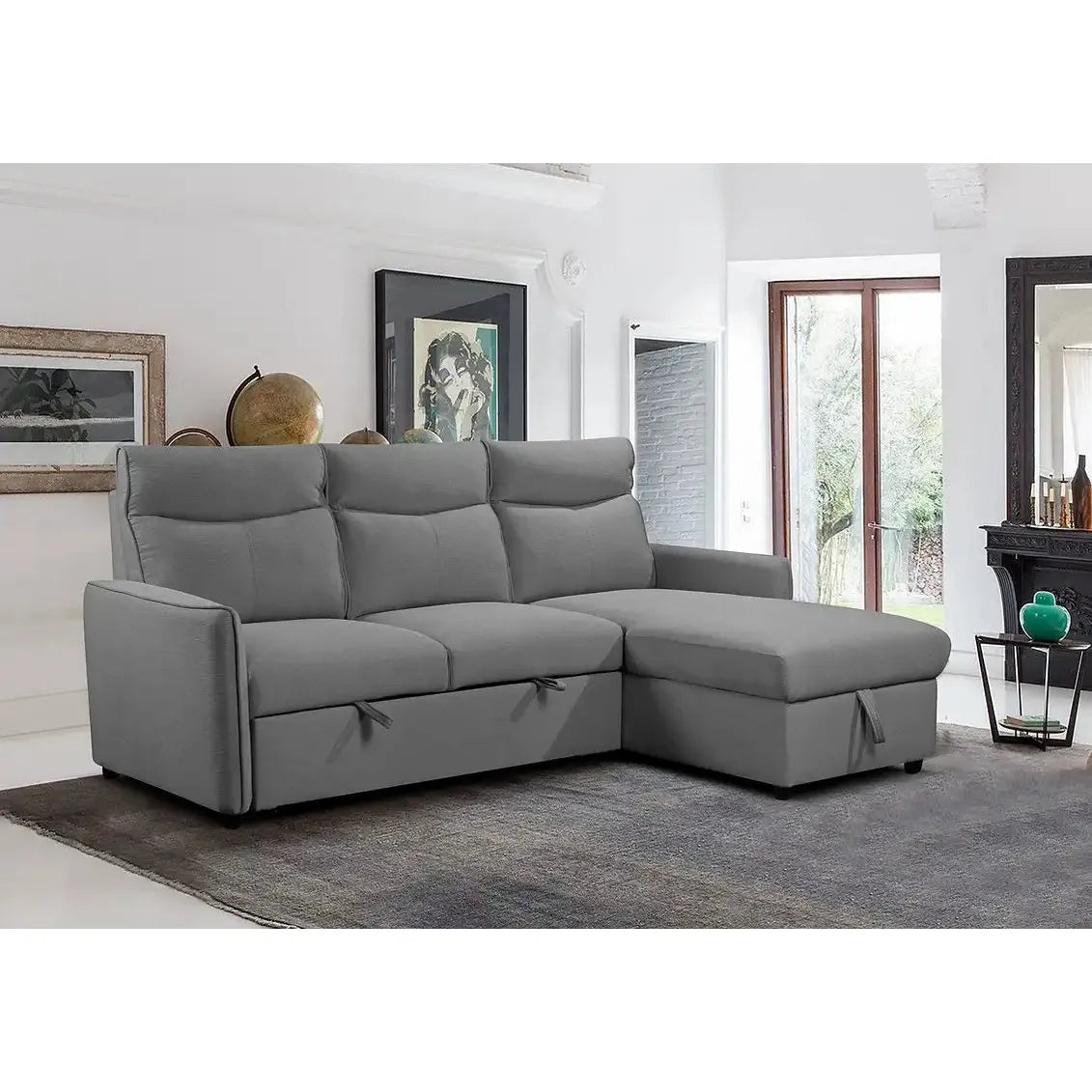 Gray sectional sofa for living room 