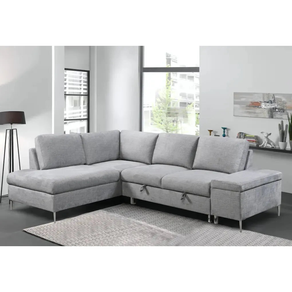 Gray sectional sofa bed for modern living room 