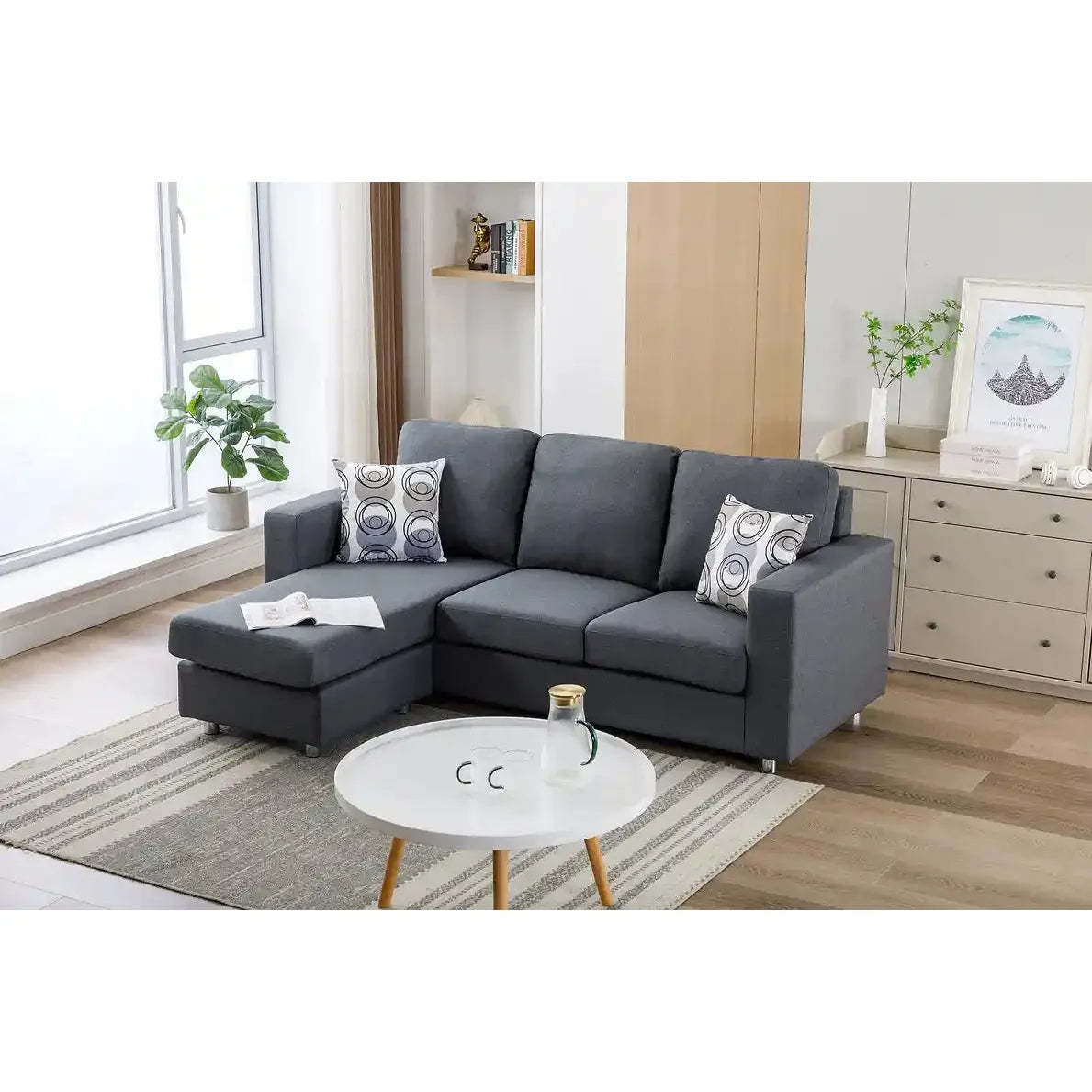Reversible Sectional Sofa For Living Room