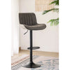 Grey bar stool with black base 