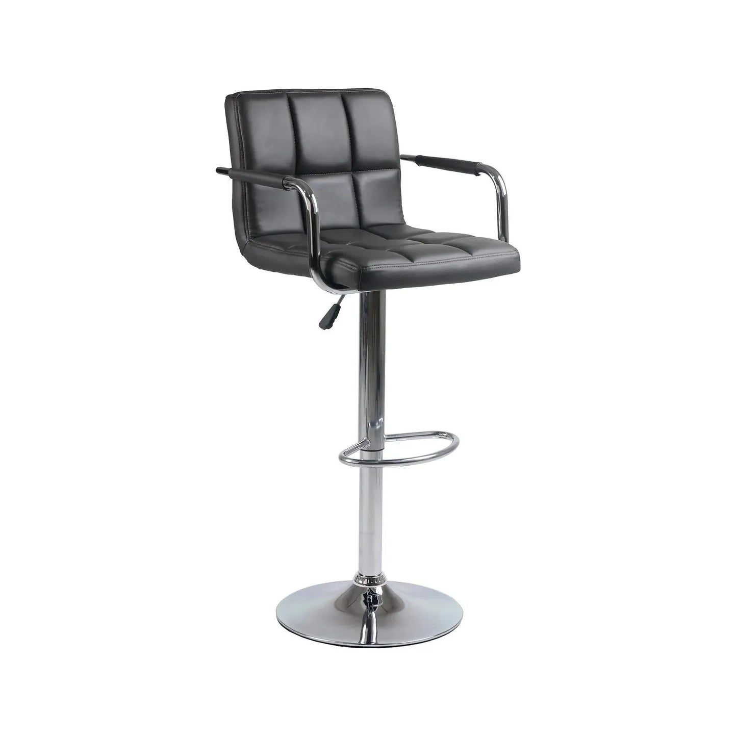 Grey bar stool with armrests 
