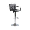 Grey bar stool with armrests 