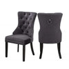 Set Of Two grey upholstered chairs