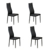 Four black chair set 