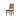 Set of 2 Brown Upholstered Dining Chairs - Antique Cherry Finish