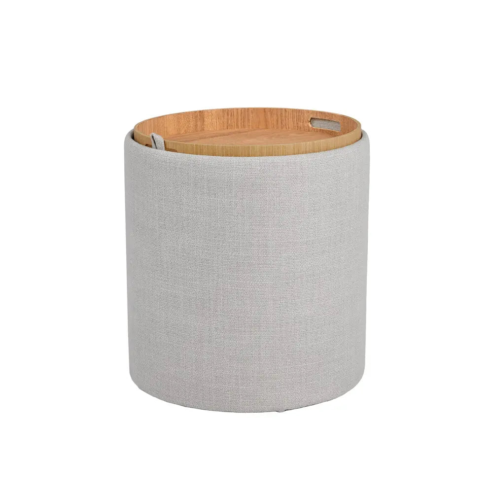 Round Ottoman with Tray 