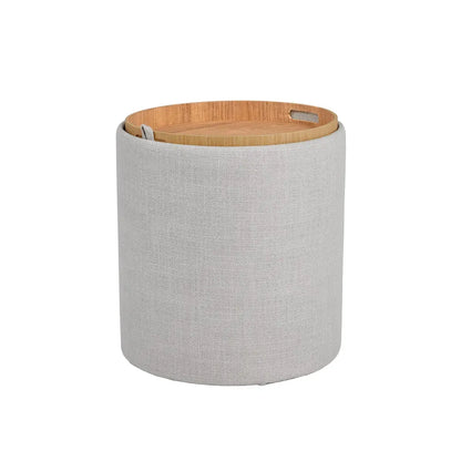 Round Ottoman with Tray 