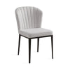 Shell Linen Dining Chair – Commercial-Grade with Black Metal Frame