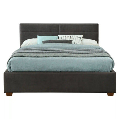 Emilio 60 Queen Bed With Storage Canada – Charcoal Fabric