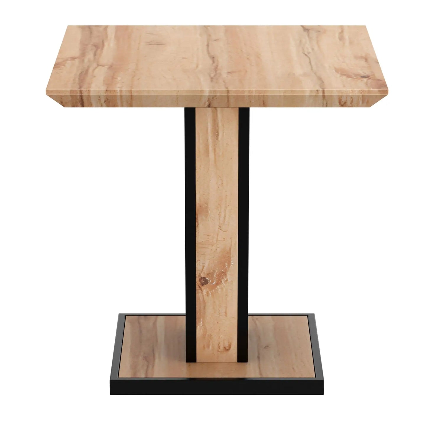 Forna Modern Wood Accent Table in Natural & Black