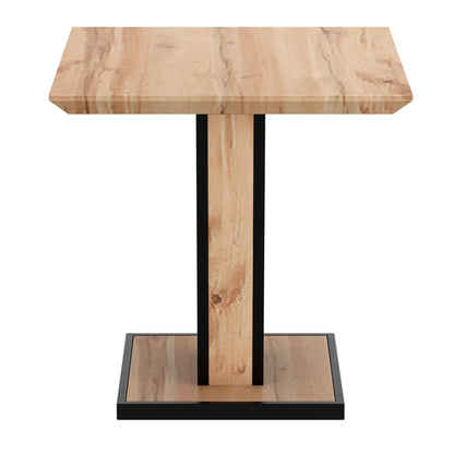 Forna Modern Wood Accent Table in Natural & Black