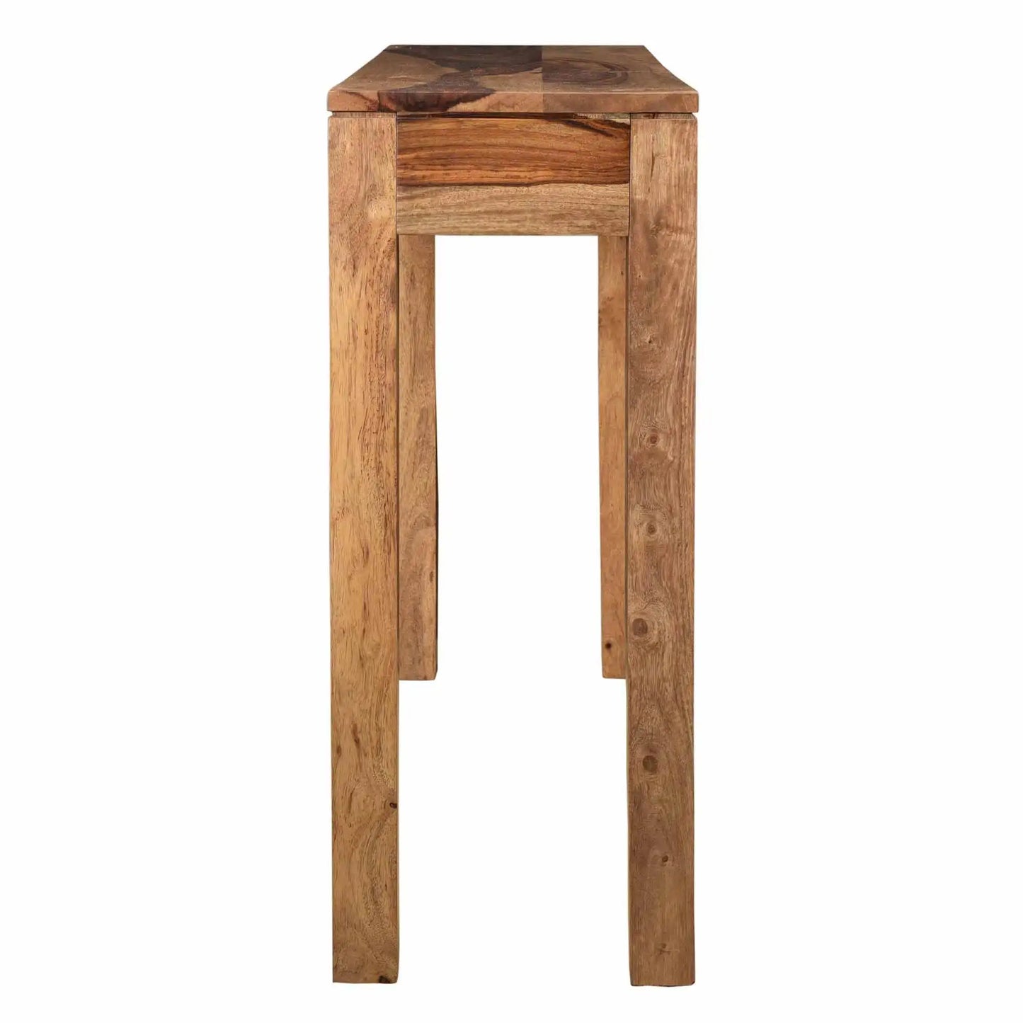 Idris Solid Wood Console Table – Eco-Friendly Sheesham with Drawer