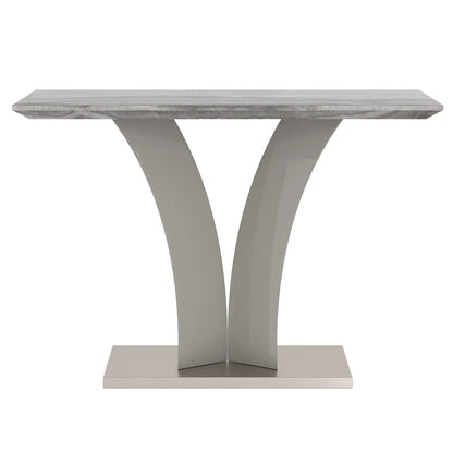 Napoli Modern Console Table With Light Grey Faux Marble with Top