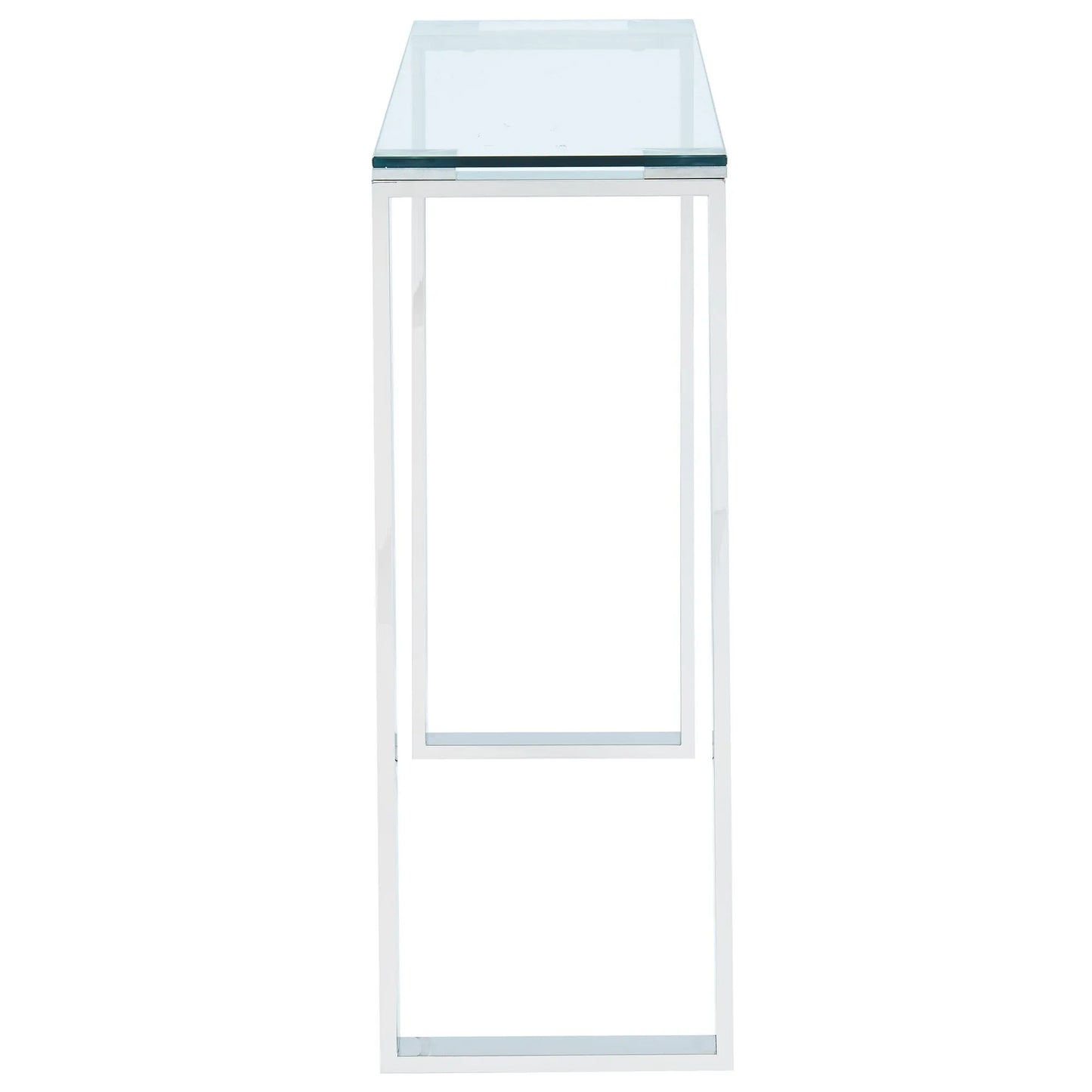 Zevon Glass Console Table – Hallway Table for Small Spaces