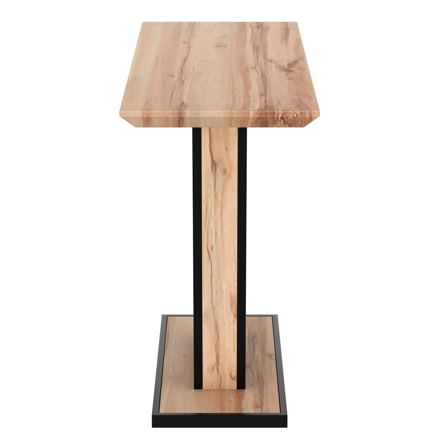 Forna Wood Console Table in Natural & Black For Entryway or Hallway
