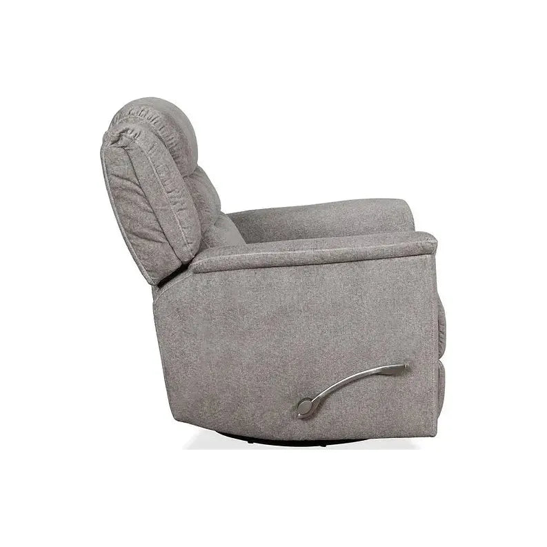 Side profile of Gray recliner chair