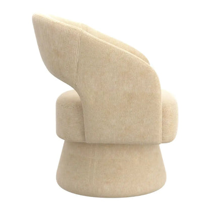 Santo Oversized Swivel Accent Chair with Textured  Upholstery