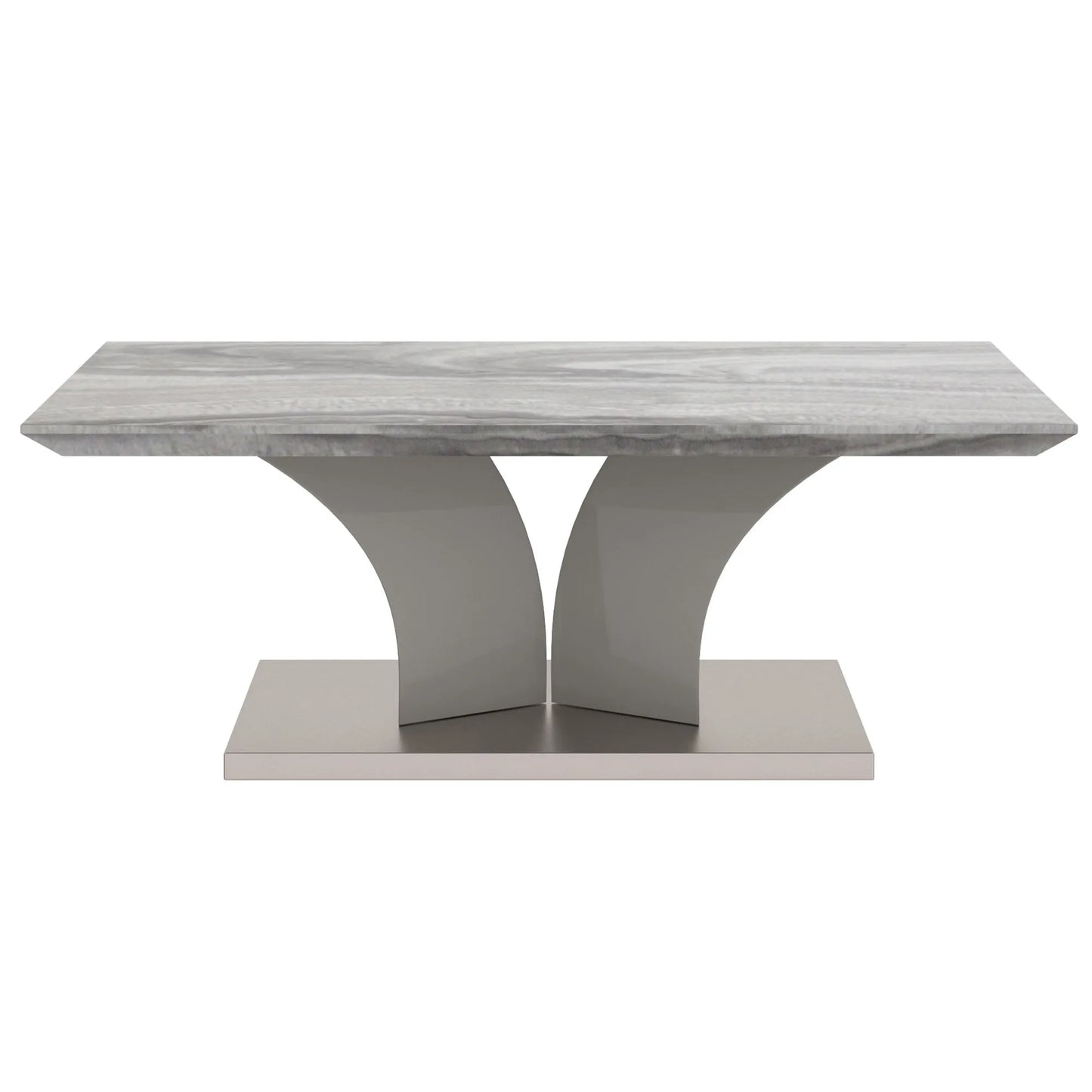 Napoli Modern Faux Marble Coffee Table in Light Grey