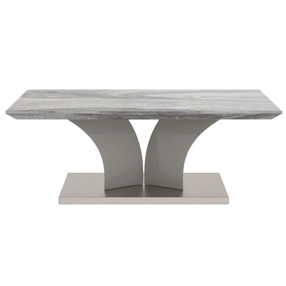 Napoli Modern Faux Marble Coffee Table in Light Grey