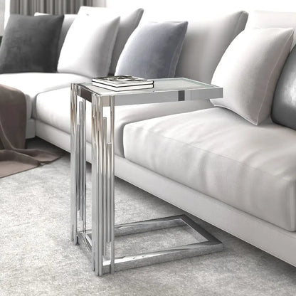 Estrel C-Shaped Side Table for Sofa or Living Room