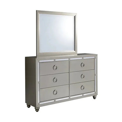 Luna Silver dresser with mirror 