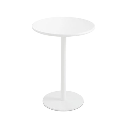Simon White Wood End Table – 15" Modern End Table with Metal Base