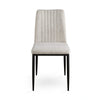 Slay Linen Dining Chair with Black Metal Legs - Grey or Beige Seating