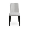 Slay Linen Dining Chair with Black Metal Legs - Grey or Beige Seating