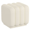 Small Bouclé Ottoman with Modern Tufted Design