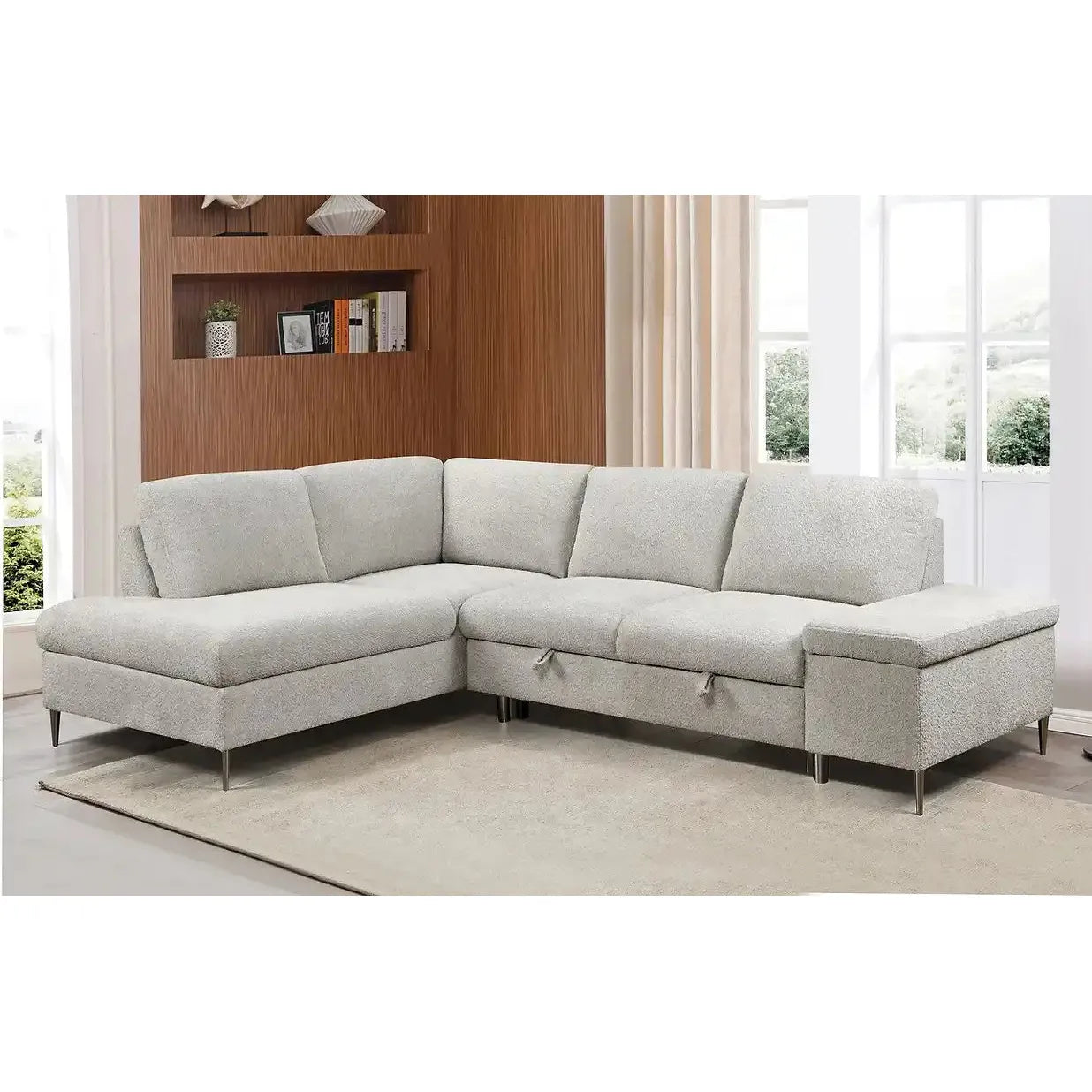 Gray sectional sofa for living room in Montreal area