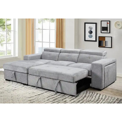 Gray sectional sofa with storage drawers For Stylist living room