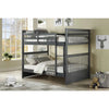 Grey wooden double bunk bed 
