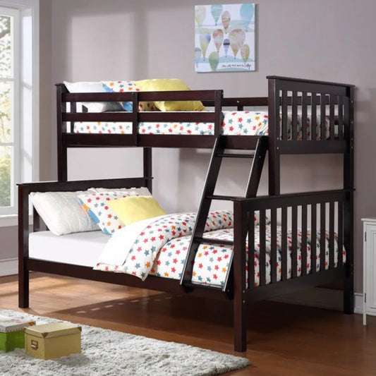Espresso Wooden bunk bed 