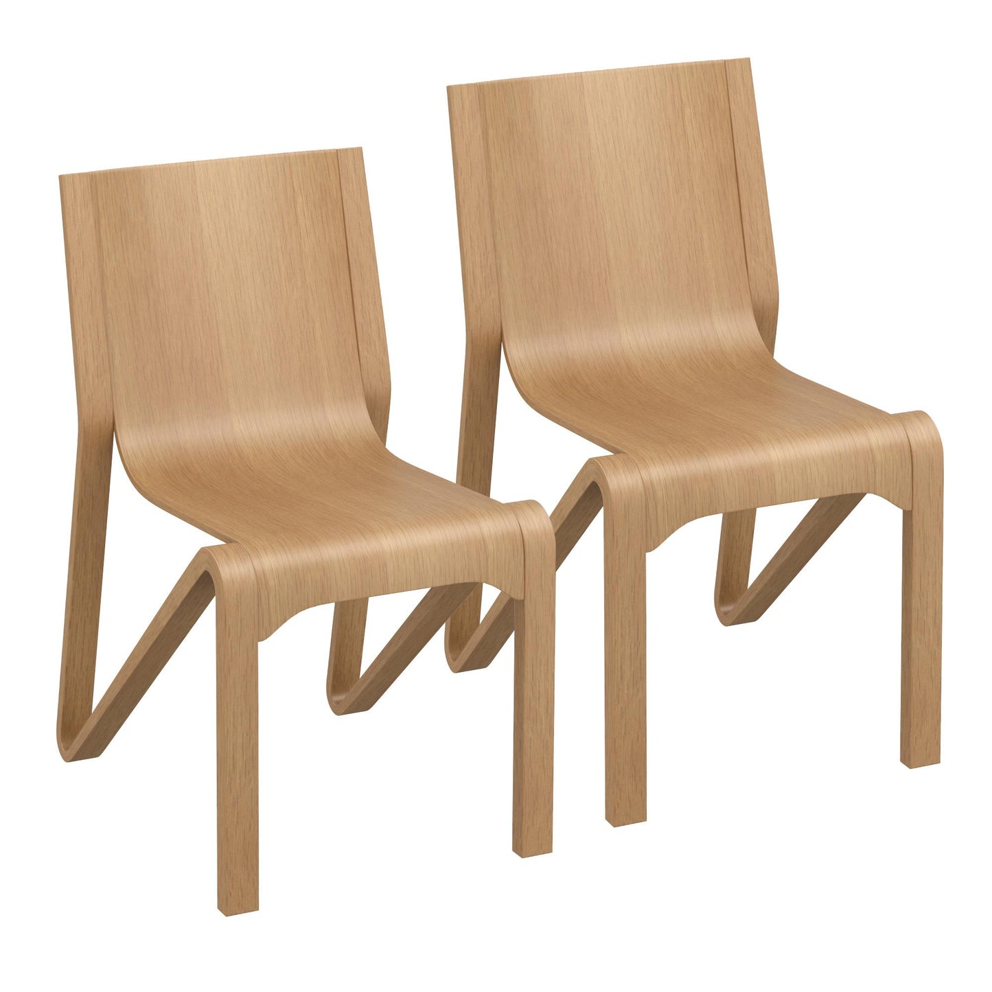 Soren Mid-Century Modern Stackable Dining Chairs, Set of 2