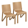 Soren Mid-Century Modern Stackable Dining Chairs, Set of 2