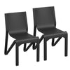 Soren Mid-Century Modern Stackable Dining Chairs, Set of 2