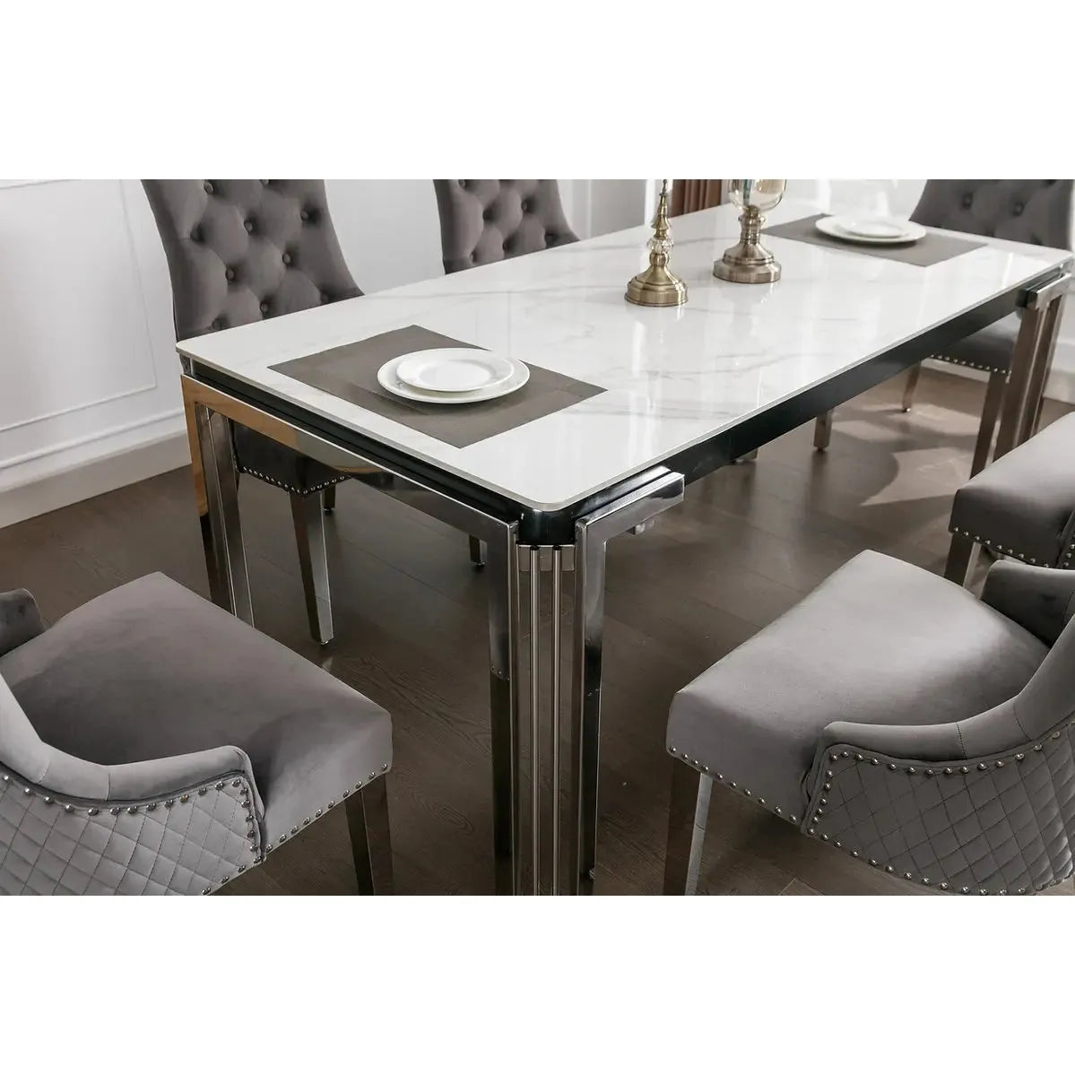 Stainless steel leg of the Dining table 