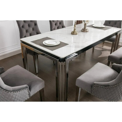 Stainless steel leg of the Dining table 
