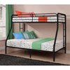 Black metal bunk bed 