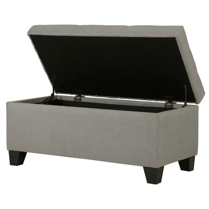 Harper Rectangular Storage Ottoman Bench – Tufted Lid & Deep Storage
