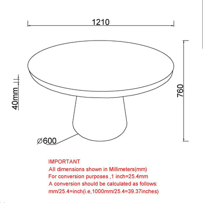GodivaKoda 5pc Ivory Pedestal Dining Set – Round Faux Stone Table